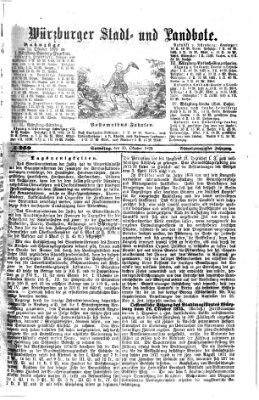 Würzburger Stadt- und Landbote Samstag 30. Oktober 1875