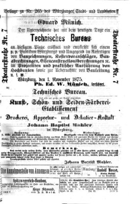 Würzburger Stadt- und Landbote Samstag 6. November 1875