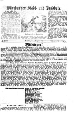 Würzburger Stadt- und Landbote Dienstag 9. November 1875