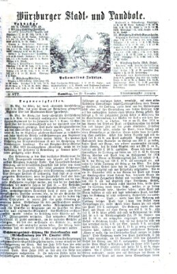 Würzburger Stadt- und Landbote Samstag 20. November 1875