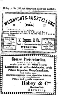 Würzburger Stadt- und Landbote Mittwoch 8. Dezember 1875