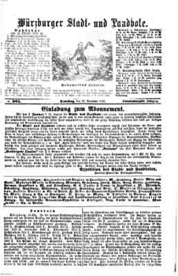 Würzburger Stadt- und Landbote Samstag 18. Dezember 1875