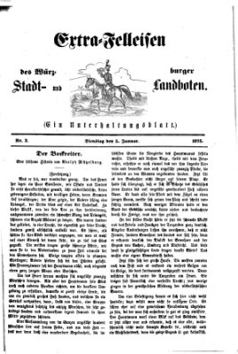 Extra-Felleisen (Würzburger Stadt- und Landbote) Dienstag 5. Januar 1875