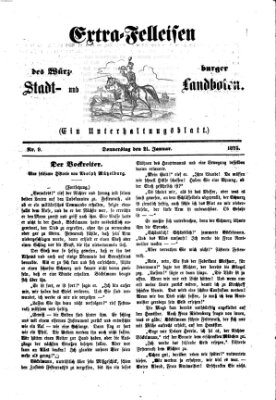 Extra-Felleisen (Würzburger Stadt- und Landbote) Donnerstag 21. Januar 1875