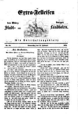 Extra-Felleisen (Würzburger Stadt- und Landbote) Donnerstag 25. Februar 1875