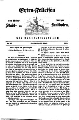 Extra-Felleisen (Würzburger Stadt- und Landbote) Sonntag 25. April 1875