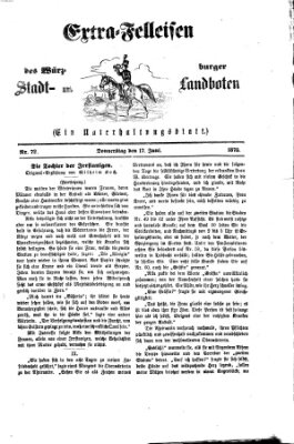 Extra-Felleisen (Würzburger Stadt- und Landbote) Donnerstag 17. Juni 1875