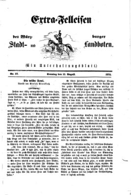 Extra-Felleisen (Würzburger Stadt- und Landbote) Sonntag 15. August 1875