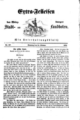 Extra-Felleisen (Würzburger Stadt- und Landbote) Sonntag 24. Oktober 1875