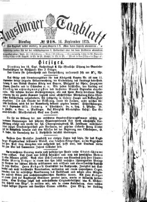 Augsburger Tagblatt Dienstag 14. September 1875