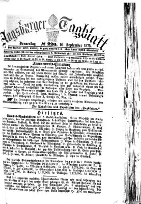 Augsburger Tagblatt Donnerstag 16. September 1875