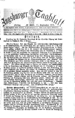 Augsburger Tagblatt Freitag 17. September 1875