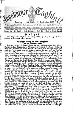 Augsburger Tagblatt Sonntag 19. September 1875