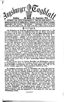 Augsburger Tagblatt Samstag 25. September 1875