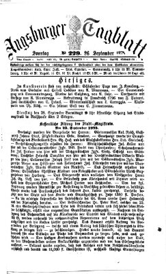 Augsburger Tagblatt Sonntag 26. September 1875