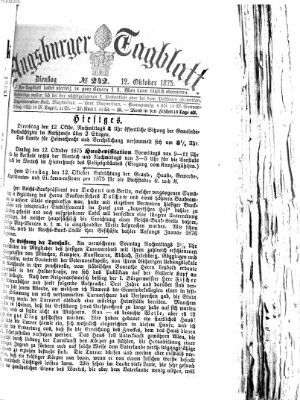 Augsburger Tagblatt Dienstag 12. Oktober 1875