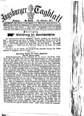 Augsburger Tagblatt Sonntag 24. Oktober 1875