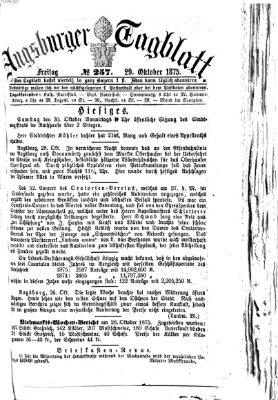 Augsburger Tagblatt Freitag 29. Oktober 1875