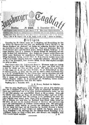 Augsburger Tagblatt Dienstag 2. November 1875