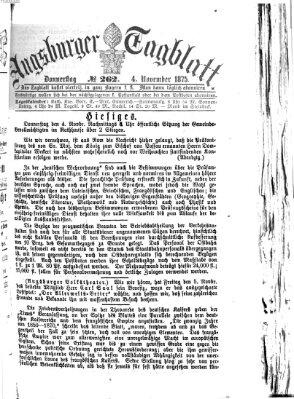 Augsburger Tagblatt Donnerstag 4. November 1875