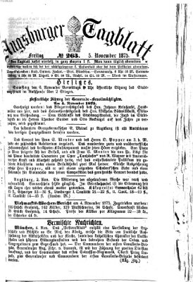 Augsburger Tagblatt Freitag 5. November 1875