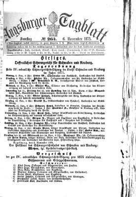 Augsburger Tagblatt Samstag 6. November 1875