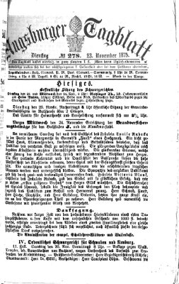 Augsburger Tagblatt Dienstag 23. November 1875