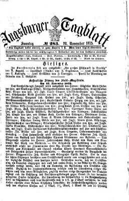 Augsburger Tagblatt Sonntag 28. November 1875