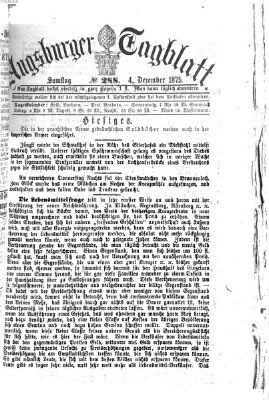 Augsburger Tagblatt Samstag 4. Dezember 1875