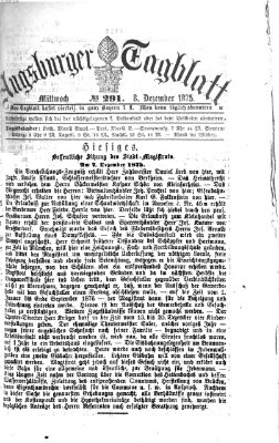 Augsburger Tagblatt Mittwoch 8. Dezember 1875