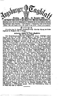 Augsburger Tagblatt Sonntag 19. Dezember 1875