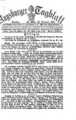 Augsburger Tagblatt Dienstag 28. Dezember 1875