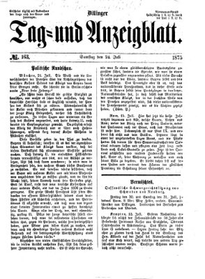 Dillinger Tag- und Anzeigeblatt (Tagblatt für die Städte Dillingen, Lauingen, Höchstädt, Wertingen und Gundelfingen) Samstag 24. Juli 1875