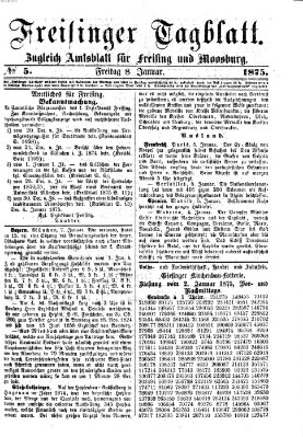 Freisinger Tagblatt (Freisinger Wochenblatt) Freitag 8. Januar 1875