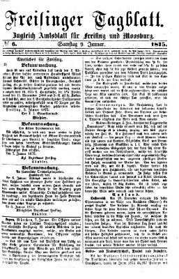 Freisinger Tagblatt (Freisinger Wochenblatt) Samstag 9. Januar 1875