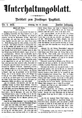 Freisinger Tagblatt (Freisinger Wochenblatt) Sonntag 10. Januar 1875