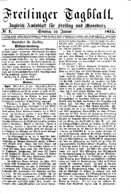 Freisinger Tagblatt (Freisinger Wochenblatt) Sonntag 10. Januar 1875