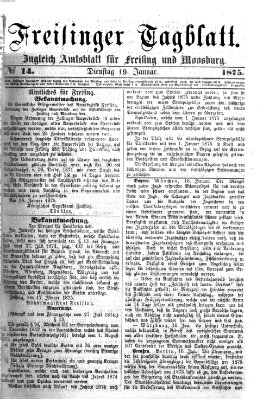 Freisinger Tagblatt (Freisinger Wochenblatt) Dienstag 19. Januar 1875