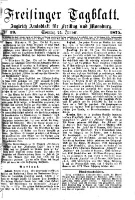 Freisinger Tagblatt (Freisinger Wochenblatt) Sonntag 24. Januar 1875