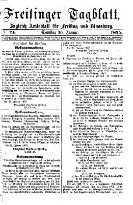 Freisinger Tagblatt (Freisinger Wochenblatt) Samstag 30. Januar 1875