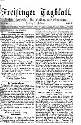 Freisinger Tagblatt (Freisinger Wochenblatt) Freitag 5. Februar 1875