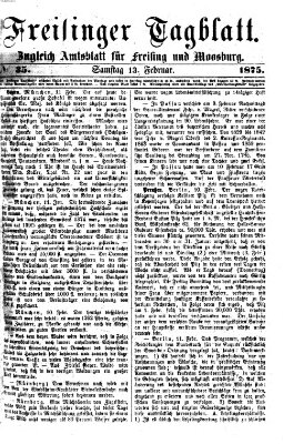 Freisinger Tagblatt (Freisinger Wochenblatt) Samstag 13. Februar 1875