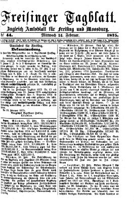 Freisinger Tagblatt (Freisinger Wochenblatt) Mittwoch 24. Februar 1875