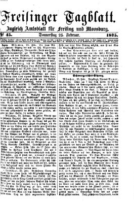 Freisinger Tagblatt (Freisinger Wochenblatt) Donnerstag 25. Februar 1875