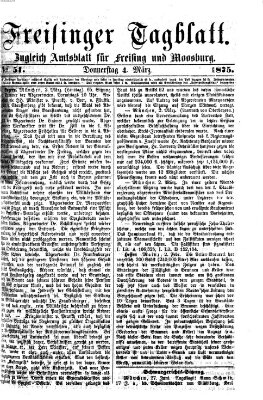 Freisinger Tagblatt (Freisinger Wochenblatt) Donnerstag 4. März 1875