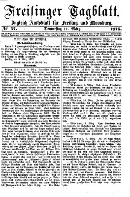 Freisinger Tagblatt (Freisinger Wochenblatt) Donnerstag 11. März 1875