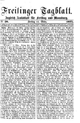 Freisinger Tagblatt (Freisinger Wochenblatt) Freitag 12. März 1875