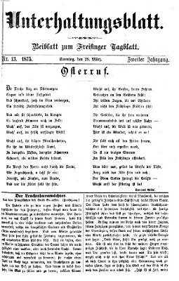 Freisinger Tagblatt (Freisinger Wochenblatt) Sonntag 28. März 1875