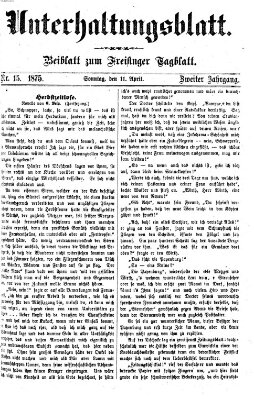 Freisinger Tagblatt (Freisinger Wochenblatt) Sonntag 11. April 1875