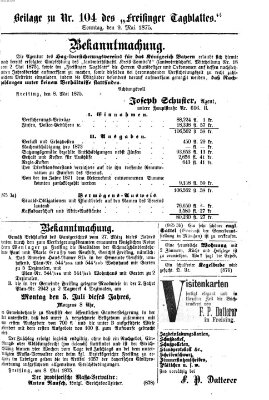 Freisinger Tagblatt (Freisinger Wochenblatt) Sonntag 9. Mai 1875